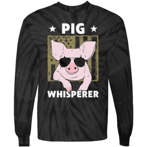 Pig Whisperer Funny Pig Design Hog Farmer Tie-Dye Long Sleeve Shirt