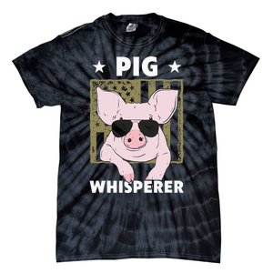 Pig Whisperer Funny Pig Design Hog Farmer Tie-Dye T-Shirt