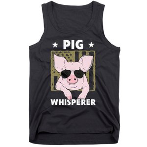 Pig Whisperer Funny Pig Design Hog Farmer Tank Top