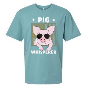 Pig Whisperer Funny Pig Design Hog Farmer Sueded Cloud Jersey T-Shirt