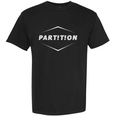 Partition White funny logo Garment-Dyed Heavyweight T-Shirt