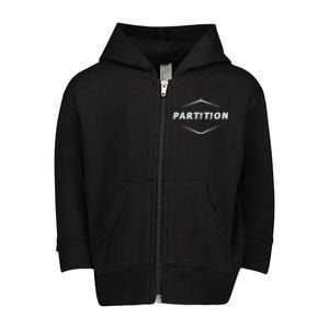 Partition White funny logo Toddler Zip Fleece Hoodie