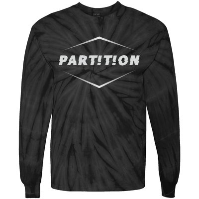 Partition White funny logo Tie-Dye Long Sleeve Shirt