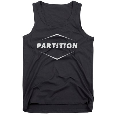 Partition White funny logo Tank Top