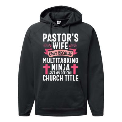 Pastor Wife Funny Ninja Christian Church Appreciation Performance Fleece Hoodie