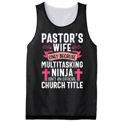 Pastor Wife Funny Ninja Christian Church Appreciation Mesh Reversible Basketball Jersey Tank