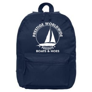 Prestige Worldwide Funny Cool Boats And Hoes 16 in Basic Backpack