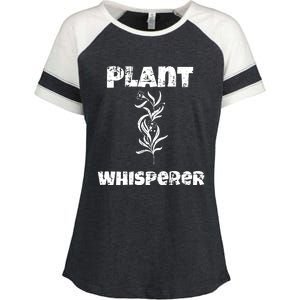 Plant Whisperer Funny Enza Ladies Jersey Colorblock Tee