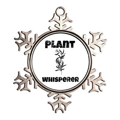 Plant Whisperer Funny Metallic Star Ornament