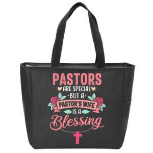 Pastor Wife Funny Special Christian Church Appreciation Zip Tote Bag