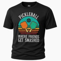 Pickleball Where Friends Get Smashed Pickle Ball Men Women Cooling Performance Crew T-Shirt