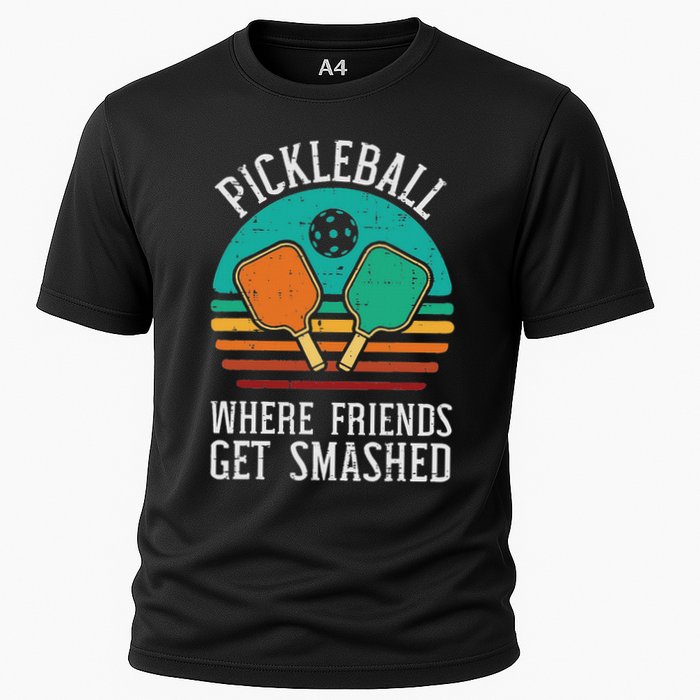 Pickleball Where Friends Get Smashed Pickle Ball Men Women Cooling Performance Crew T-Shirt