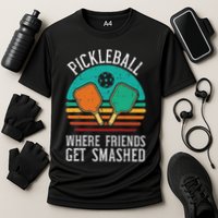 Pickleball Where Friends Get Smashed Pickle Ball Men Women Cooling Performance Crew T-Shirt