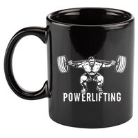 Powerlifting Workout Fitness 11oz C Handle Ceramic Mug