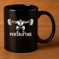 Powerlifting Workout Fitness 11oz C Handle Ceramic Mug
