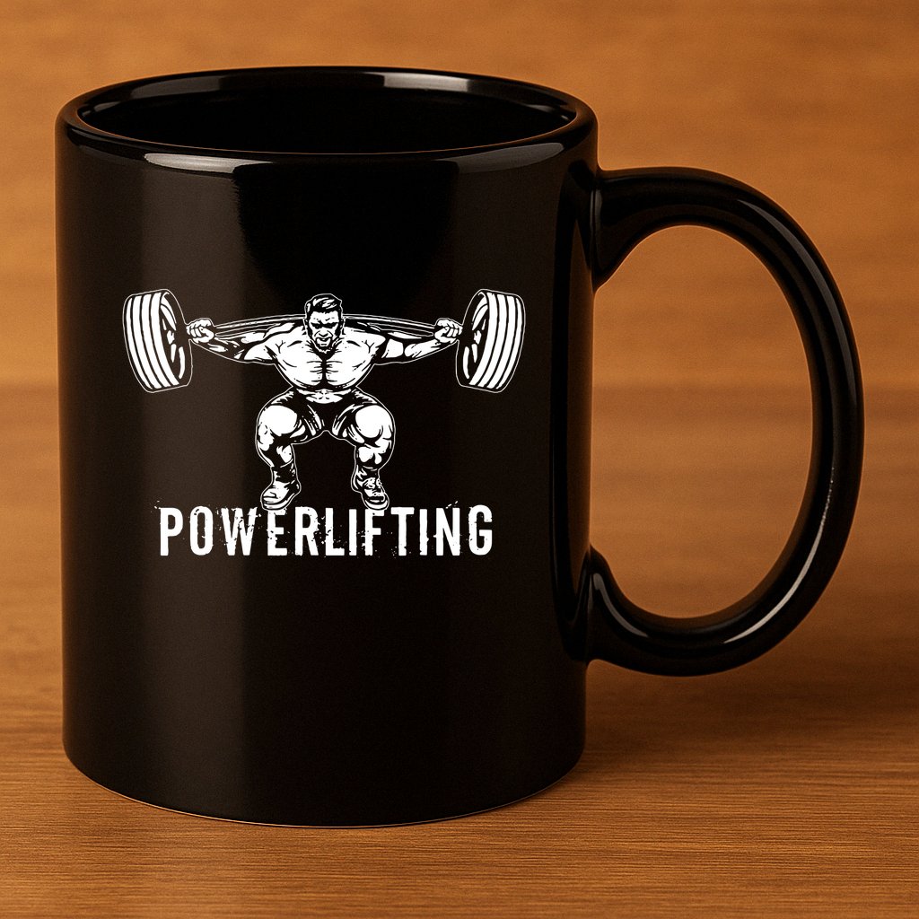 Powerlifting Workout Fitness 11oz C Handle Ceramic Mug