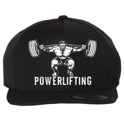 Powerlifting Workout Fitness Wool Snapback Cap