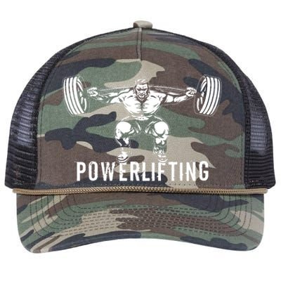 Powerlifting Workout Fitness Retro Rope Trucker Hat Cap