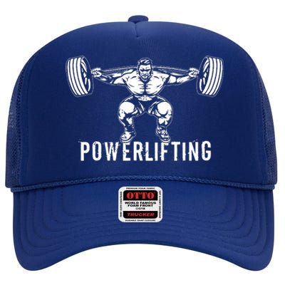 Powerlifting Workout Fitness High Crown Mesh Back Trucker Hat