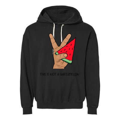 Palestine Watermelon Flag Support Gaza & Freedom! Garment-Dyed Fleece Hoodie