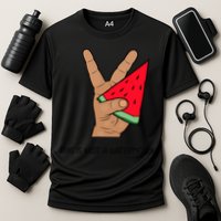 Palestine Watermelon Flag Support Gaza & Freedom! Cooling Performance Crew T-Shirt