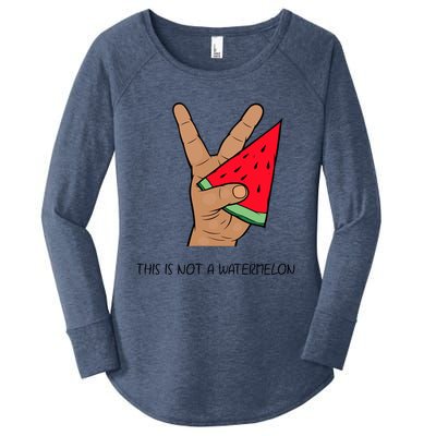 Palestine Watermelon Flag Support Gaza & Freedom! Women's Perfect Tri Tunic Long Sleeve Shirt