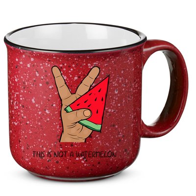 Palestine Watermelon Flag Support Gaza & Freedom! 15oz Campfire Ceramic Mug
