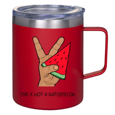 Palestine Watermelon Flag Support Gaza & Freedom! 12oz Stainless Steel Coffee Mug