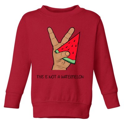 Palestine Watermelon Flag Support Gaza & Freedom! Toddler Sweatshirt