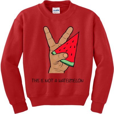 Palestine Watermelon Flag Support Gaza & Freedom! Kids Sweatshirt