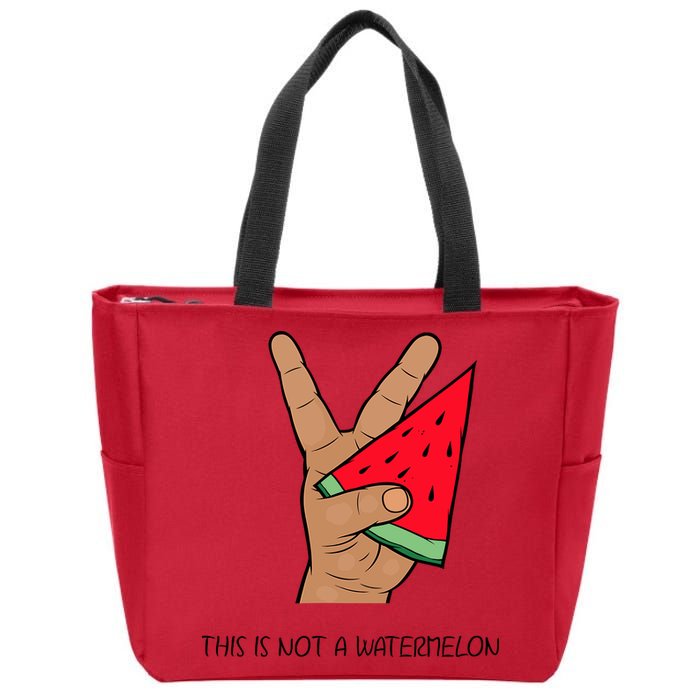 Palestine Watermelon Flag Support Gaza & Freedom! Zip Tote Bag