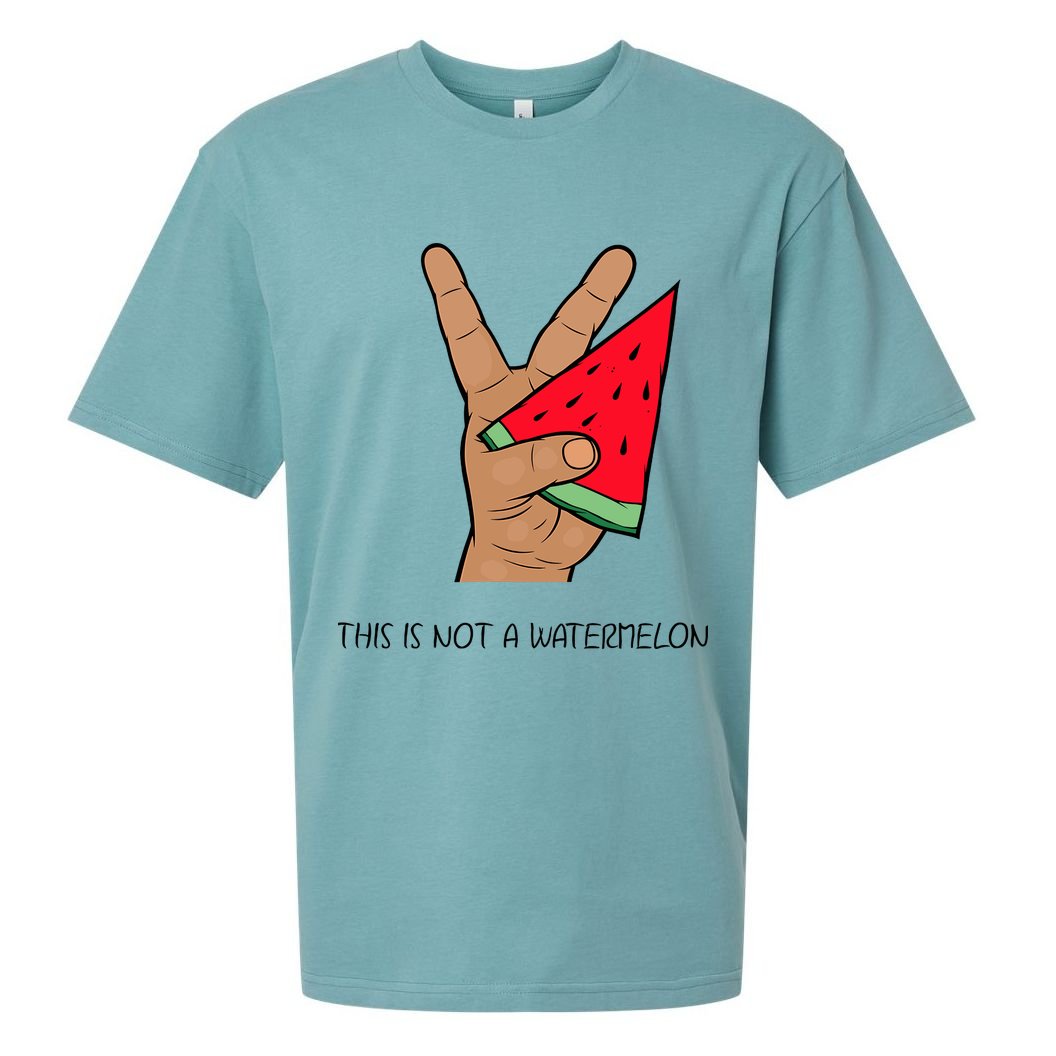 Palestine Watermelon Flag Support Gaza & Freedom! Sueded Cloud Jersey T-Shirt