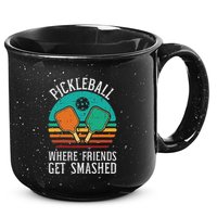 Pickleball Where Friends Get Smashed Pickle Ball 15oz Campfire Ceramic Mug