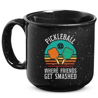 Pickleball Where Friends Get Smashed Pickle Ball 15oz Campfire Ceramic Mug