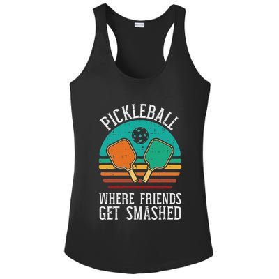 Pickleball Where Friends Get Smashed Pickle Ball Ladies PosiCharge Competitor Racerback Tank