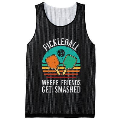Pickleball Where Friends Get Smashed Pickle Ball Mesh Reversible Basketball Jersey Tank