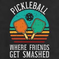 Pickleball Where Friends Get Smashed Pickle Ball 12oz Stainless Steel Coffee Mug