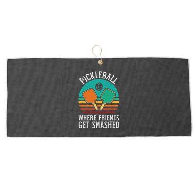Pickleball Where Friends Get Smashed Pickle Ball Large Microfiber Waffle Golf Towel