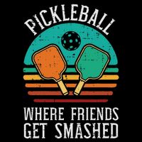 Pickleball Where Friends Get Smashed Pickle Ball Cropped Pullover Crew