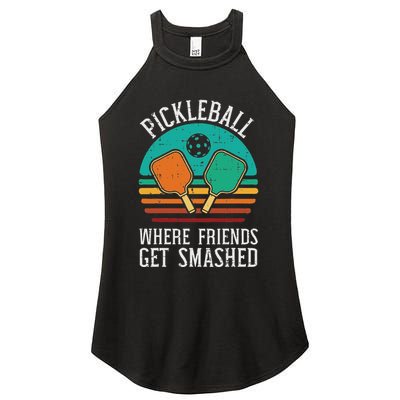 Pickleball Where Friends Get Smashed Pickle Ball Women's Perfect Tri Rocker Tank