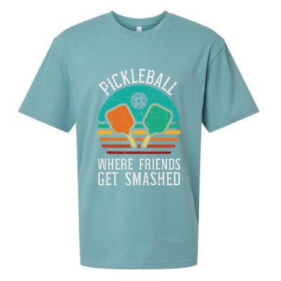 Pickleball Where Friends Get Smashed Pickle Ball Sueded Cloud Jersey T-Shirt
