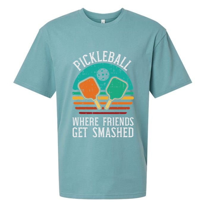 Pickleball Where Friends Get Smashed Pickle Ball Sueded Cloud Jersey T-Shirt