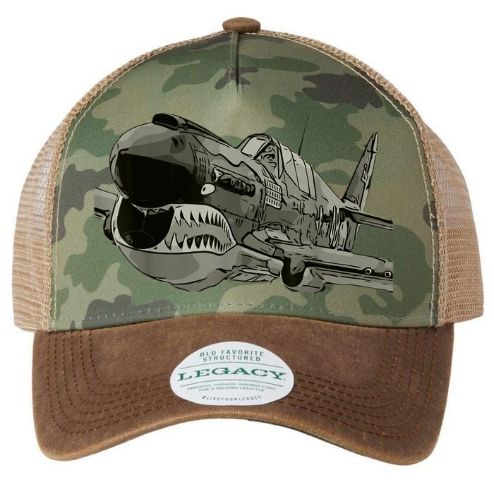 P40 Warhawk Fighter Aircraft WW2 Plane Spotting Spotter Legacy Tie Dye Trucker Hat