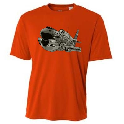 P40 Warhawk Fighter Aircraft WW2 Plane Spotting Spotter Cooling Performance Crew T-Shirt