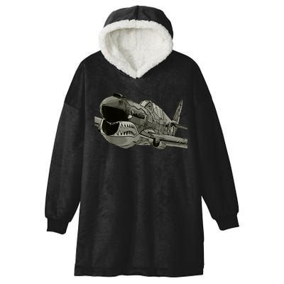 P40 Warhawk Fighter Aircraft WW2 Plane Spotting Spotter Hooded Wearable Blanket