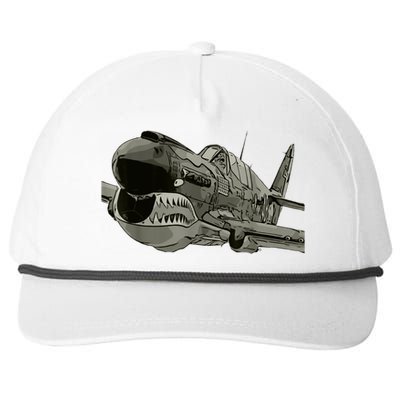 P40 Warhawk Fighter Aircraft WW2 Plane Spotting Spotter Snapback Five-Panel Rope Hat