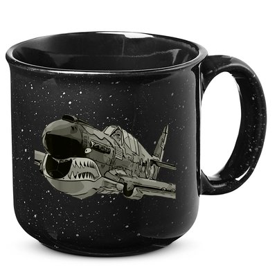 P40 Warhawk Fighter Aircraft WW2 Plane Spotting Spotter 15oz Campfire Ceramic Mug