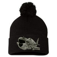 P40 Warhawk Fighter Aircraft WW2 Plane Spotting Spotter Pom Pom 12in Knit Beanie