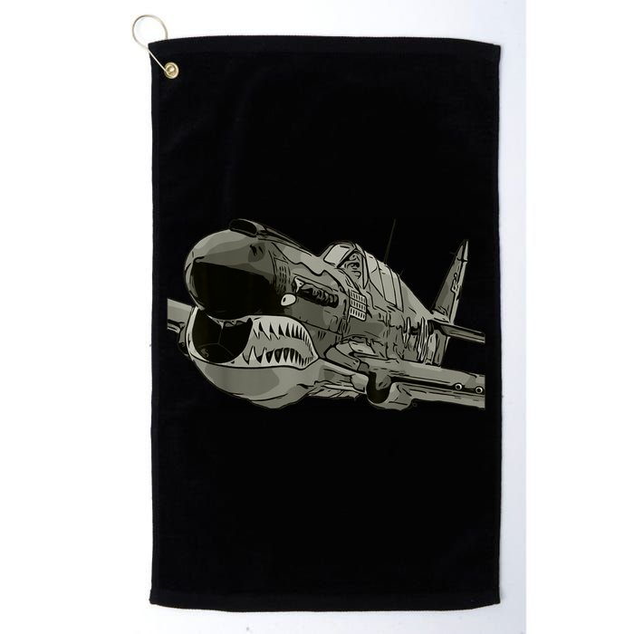 P40 Warhawk Fighter Aircraft WW2 Plane Spotting Spotter Golf Towel