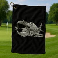 P40 Warhawk Fighter Aircraft WW2 Plane Spotting Spotter Golf Towel